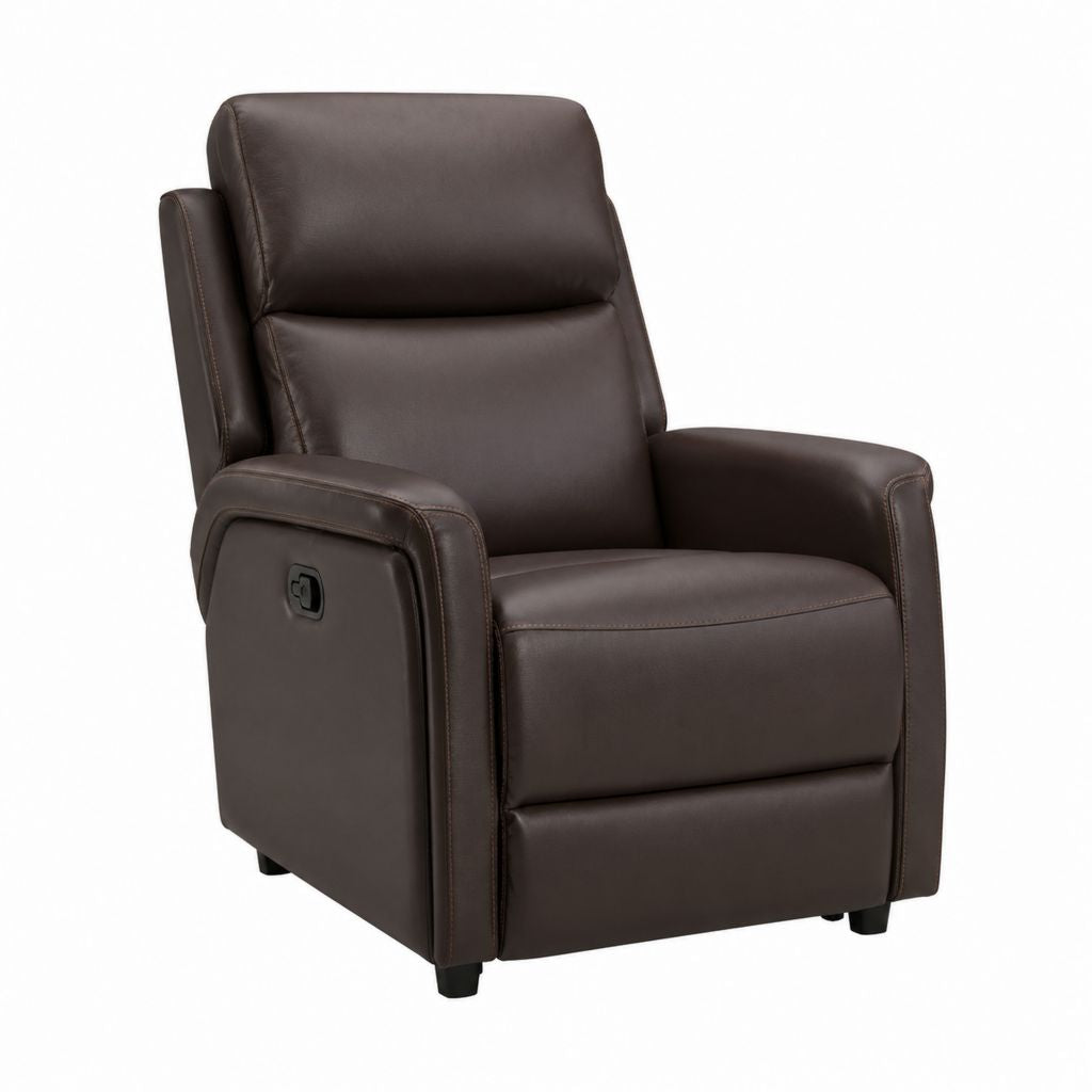 Relaxsessel mit manueller Liegefunktion Dunkelbraun PU-Kunstleder 102 x 86 x 94 cm
