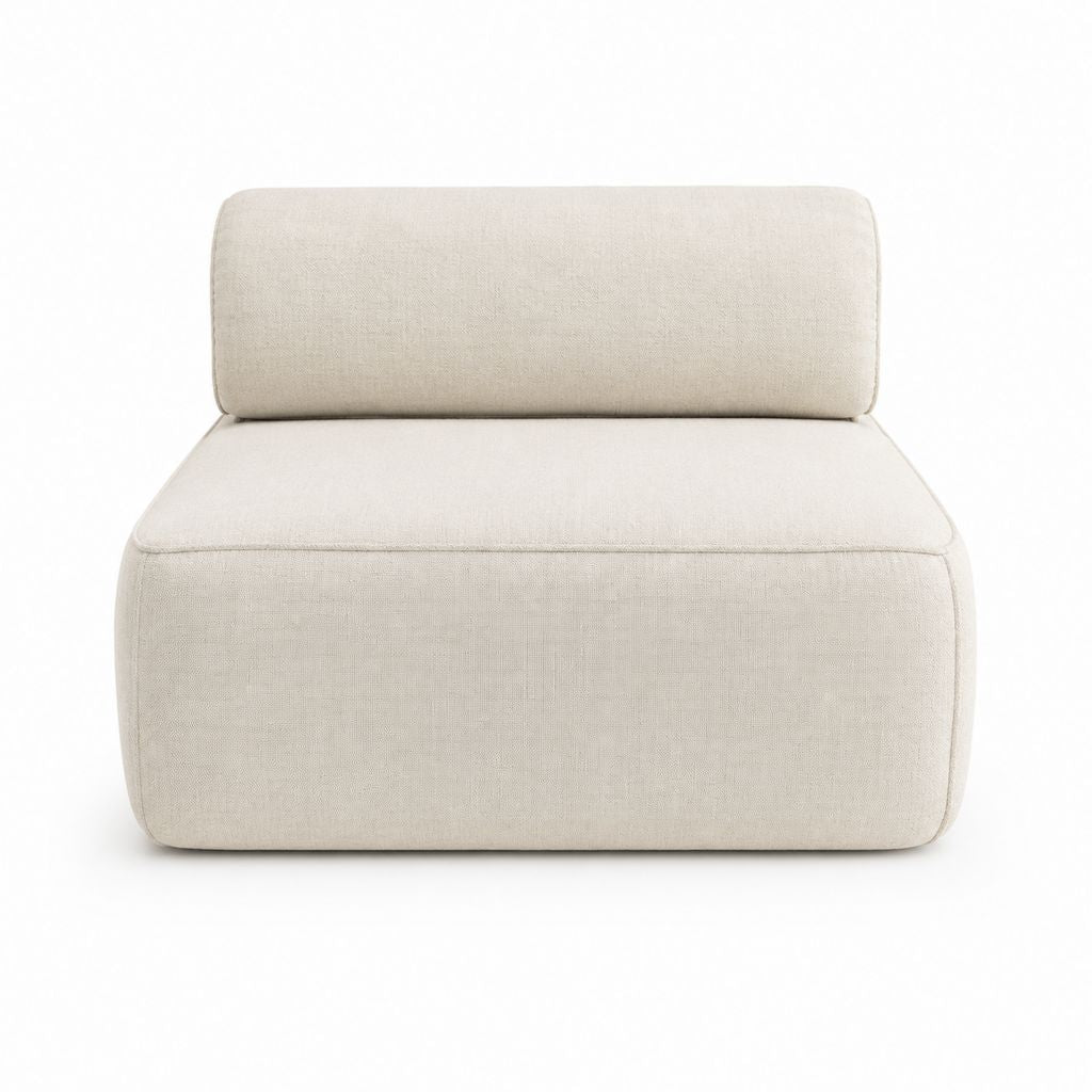 Loungesessel Creme 100 % Polyester rechteckig 90 x 90 x 70 cm