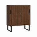 Sideboard mit 2 Türen Walnussholzfurnier MDF Rechteckig 100 x 40 x 120 cm
