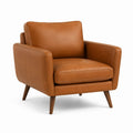 Sessel Cognac PU-Kunstleder rechteckig 82 x 78 x 86 cm
